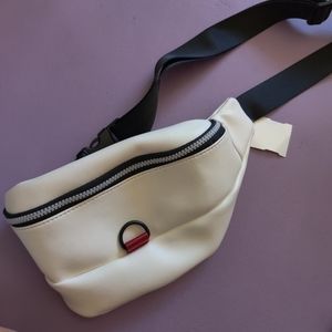 Zara leather fanny side zip pack